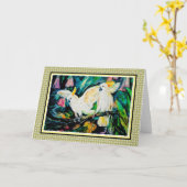 コカトゥー空白のカード カード (黄色い花)