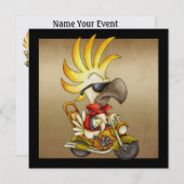 コカトゥー バイカー - SRF 招待状 (正面/裏面)