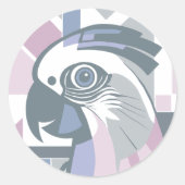 コカトオウムよくはしゃぐオフィシャルバードパステル ラウンドシール (正面)