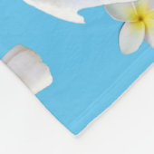 コカトスとプルメリア開花 フリースブランケット (角)