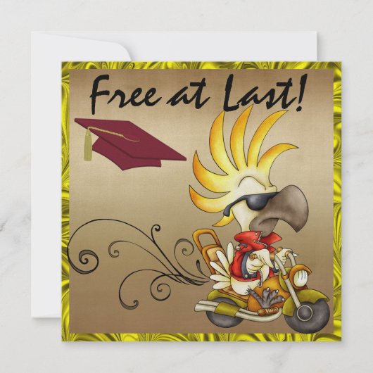 コカトー卒業バイクもしくは自転車に乗る人- SRF 招待状 (正面)