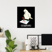 コカドーおもしろいルコカトゥープンダークブルーグ ポスター (ホームオフィス)