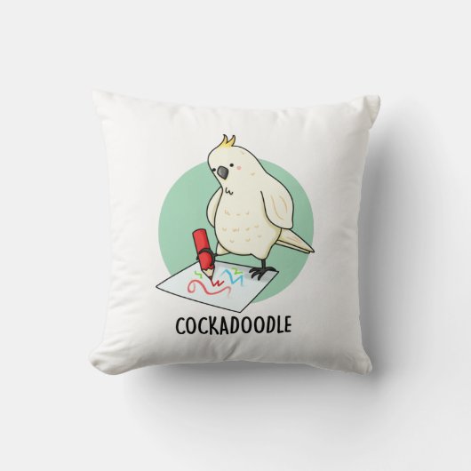 コカドードルおもしろいコカトゥープン クッション (正面)