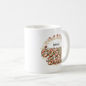 コカパーソナライズされたーバーマグ | 名前をカスタムするホットチョコ コーヒーマグカップ (正面右)