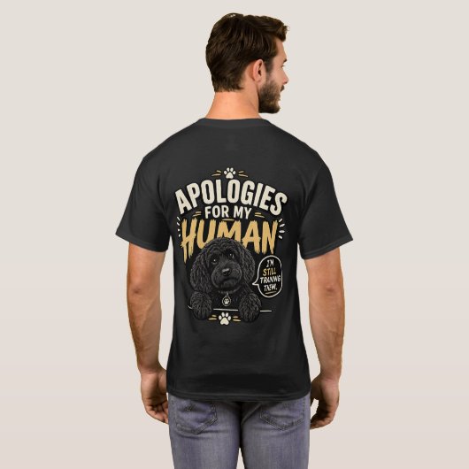 コカプーのTシャツ おかしな飼い主のせいにしておいてね Tシャツ (裏面フル)