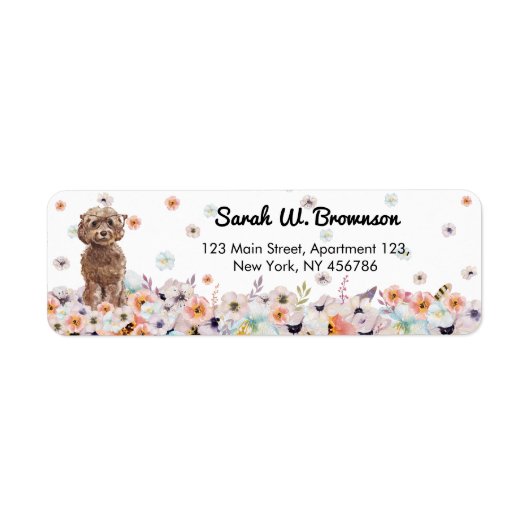 コカプー犬種 ラベル (正面)