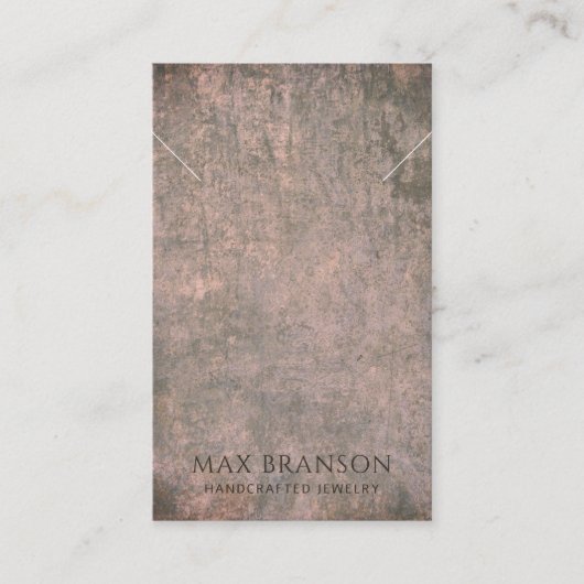 コカモダンブラウンネックレスディスプレイカード 名刺 (正面)