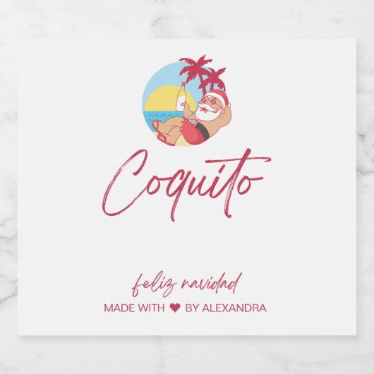 コキおもしろいトーサンタフードアンドビバレッジラベルセット リキュールボトルラベル (シングルラベル)