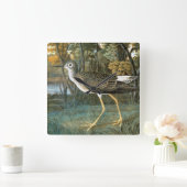 コキアシシギ スクエア壁時計 (ホーム)