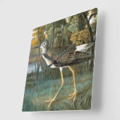 コキアシシギ スクエア壁時計 (傾斜)