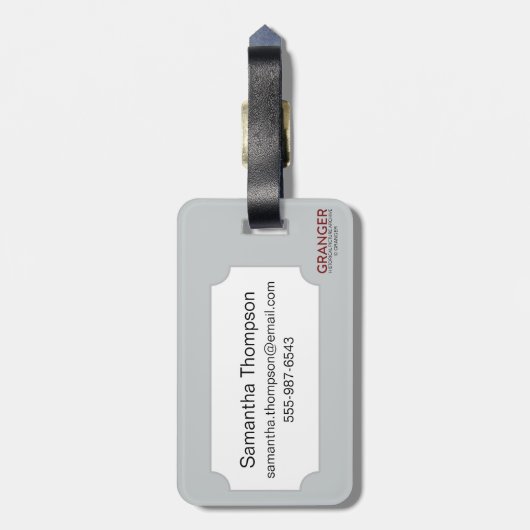 コキアシシギ ラゲッジタグ (裏面縦)