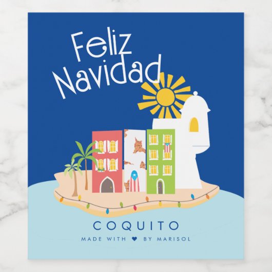 コキトオールドサンファンクリスマス ワインラベル (シングルラベル)