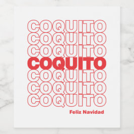 コキトクリスマスフェリズナビダッド ワインラベル