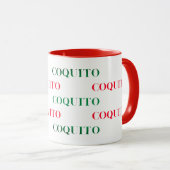 コキトグリーンとレッド マグカップ (正面右)