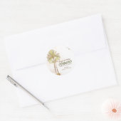 コキトココナッツトロピカルパーム ラウンドシール (封筒)