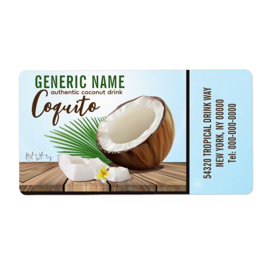 コキトココナッツトロピカルフルーツ ラベル (正面)
