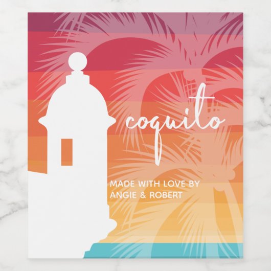 コキトパームツリー ワインラベル (シングルラベル)