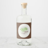 コキトビーガンココナッツ飲料クラシックラウンドスティック リキュールボトルラベル (正面)