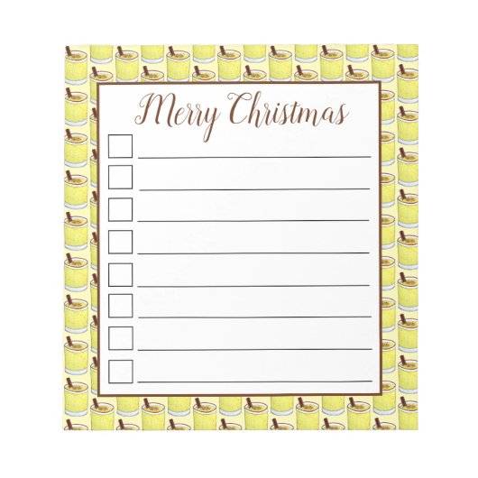コキトプエルトリカエグノドリンクメリークリスマス ノートパッド (正面)