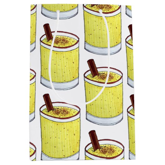 コキトプエルトリカエグノラムクリスマスドリンク ミディアムペーパーバッグ (正面)