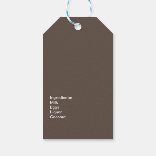 コキトレシピドリンクココナッツエッグノグギフトラベル ギフトタグ (裏面)