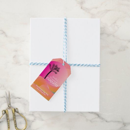 コキトレシピドリンクココナッツエッグノグピンク ギフトタグ (より糸付き)