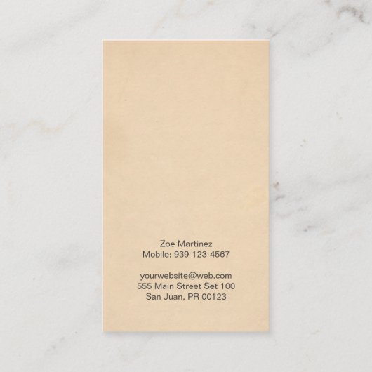 コキト素朴モダン 名刺 (裏面)