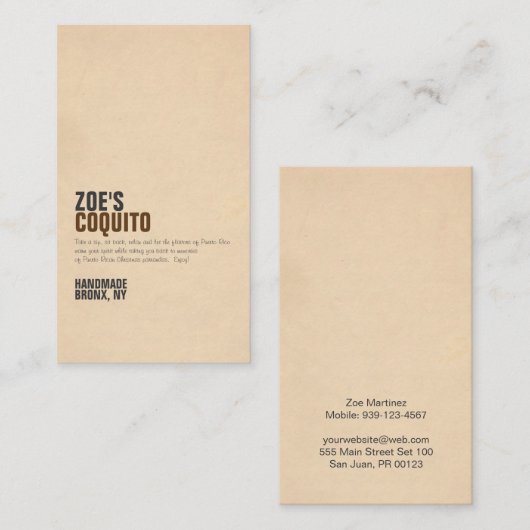 コキト素朴モダン 名刺 (正面/裏面)