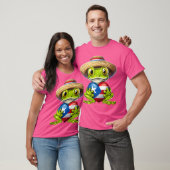 コキフロッププエルトリコハートプエルトリカフラッグタイ Tシャツ (ユニセックス)