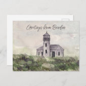 コキルリバーライトハウスバンドンオレゴン ポストカード (正面/裏面)