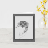 コキンメフクロウのブランクのメッセージカード カード (黄色い花)