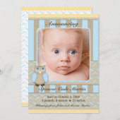 コキンメフクロウの誕生の発表 案内状 (正面/裏面)