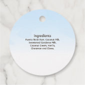 コキートココナッツビジネス広告ズメッセージカード フェイバータグ (裏面)