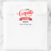 コキート 赤いバナー フェリス ナビダード 丸型ステッカー ラウンドシール (バッグ)