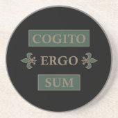 コギト・エルゴ・サム(ラテン・フレーズ) コースター (正面)