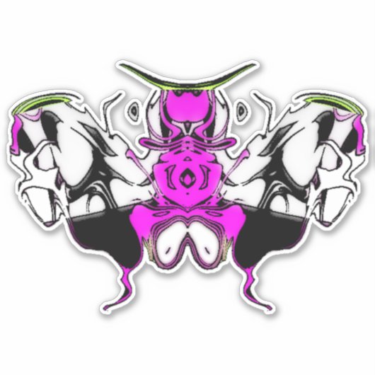 コクの蝶の蛾 シール (正面)