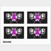 コクの蝶の蛾 長方形シール (シート)