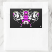 コクの蝶の蛾 長方形シール (バッグ)