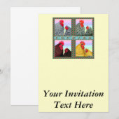 コクイン4色 招待状 (正面/裏面)