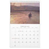 コクガンの綿の芸術 カレンダー (2月 2027)