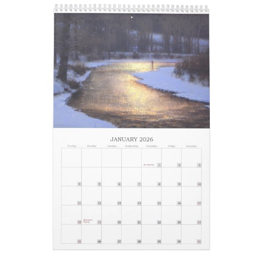 コクガンの綿の芸術 カレンダー (1月 2026)