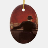 コクガンはシガーのバーにリンチを加えます セラミックオーナメント (正面)