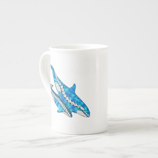 コククジラ ボーンチャイナマグカップ (正面左)