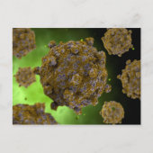 コクサッキーウイルス2の概念的なイメージ ポストカード (正面)