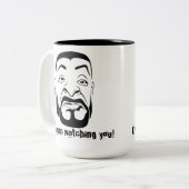 コクスマンが見てる! ツートーンマグカップ (正面左)