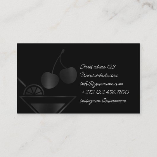 コクタプライベークラシカルトパーティーバーテンダー 名刺 (裏面)