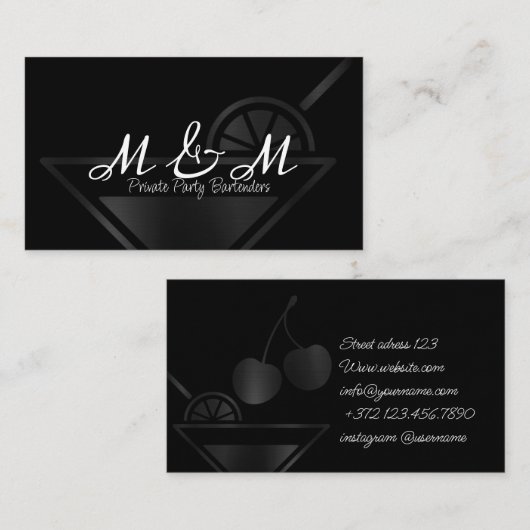 コクタプライベークラシカルトパーティーバーテンダー 名刺 (正面/裏面)