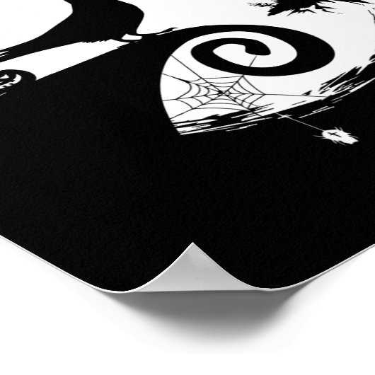 コクチエルハロウィーン衣装ムーンシルエット不気味 ポスター (角)