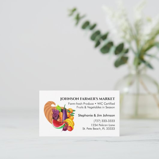コクチャの果物と野菜が市場を作る 名刺 (スタンド正面)