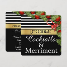 「コクテイル＆メリメント」ホリデーパーティー招待状